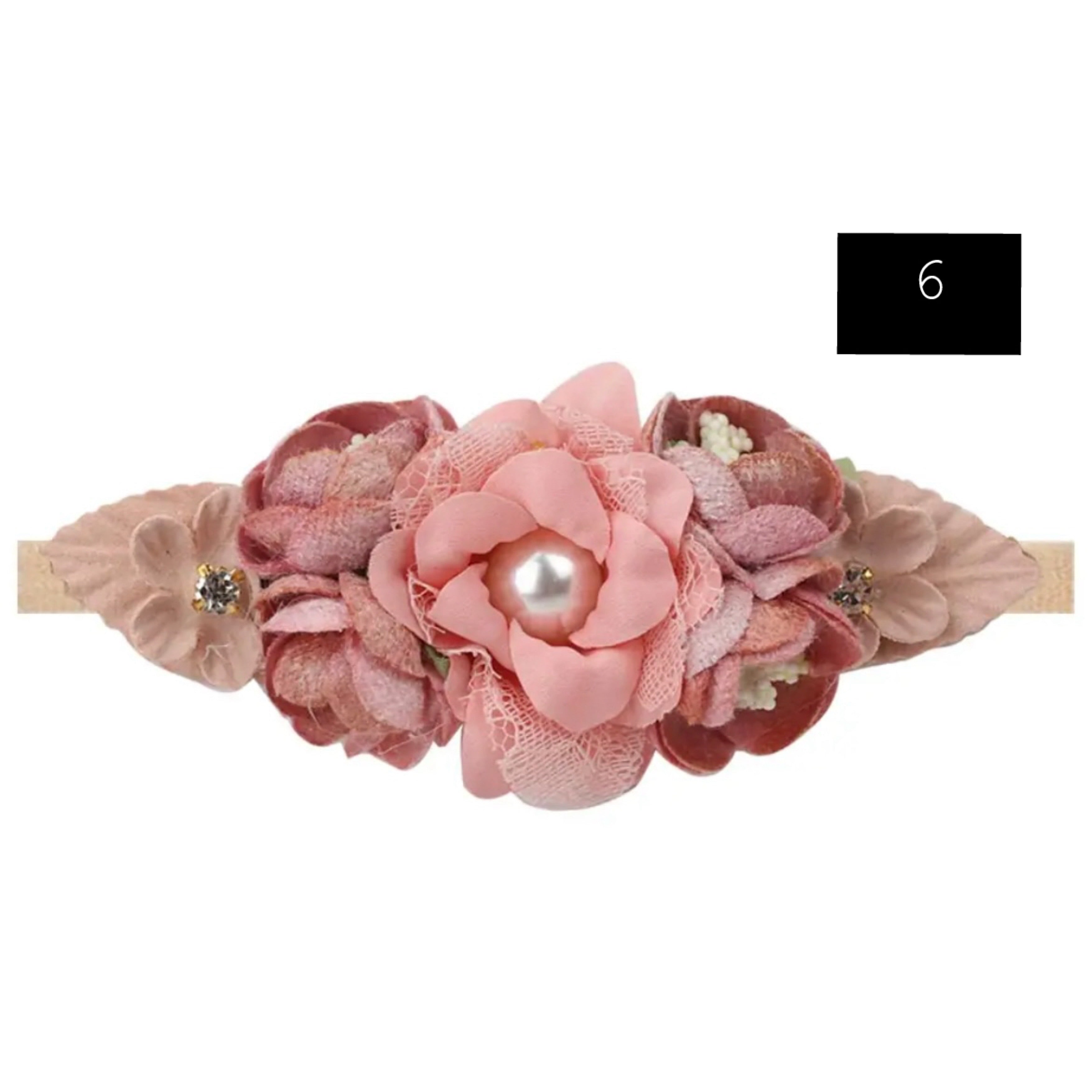 Floral Hairpiece (Nylons & Clips)