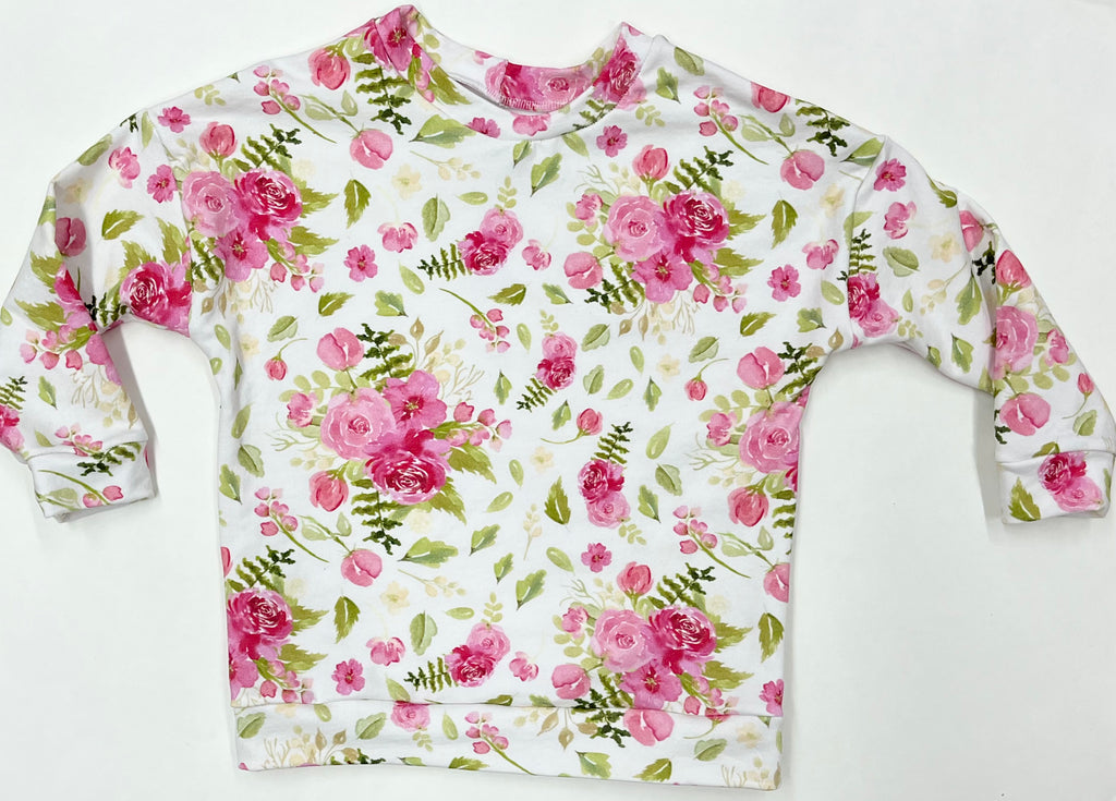 Rose Floral Crew Sweatshirt