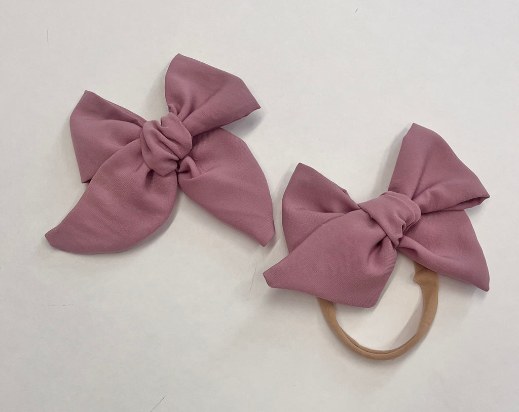 Antique Fall Rose Handtied Bow
