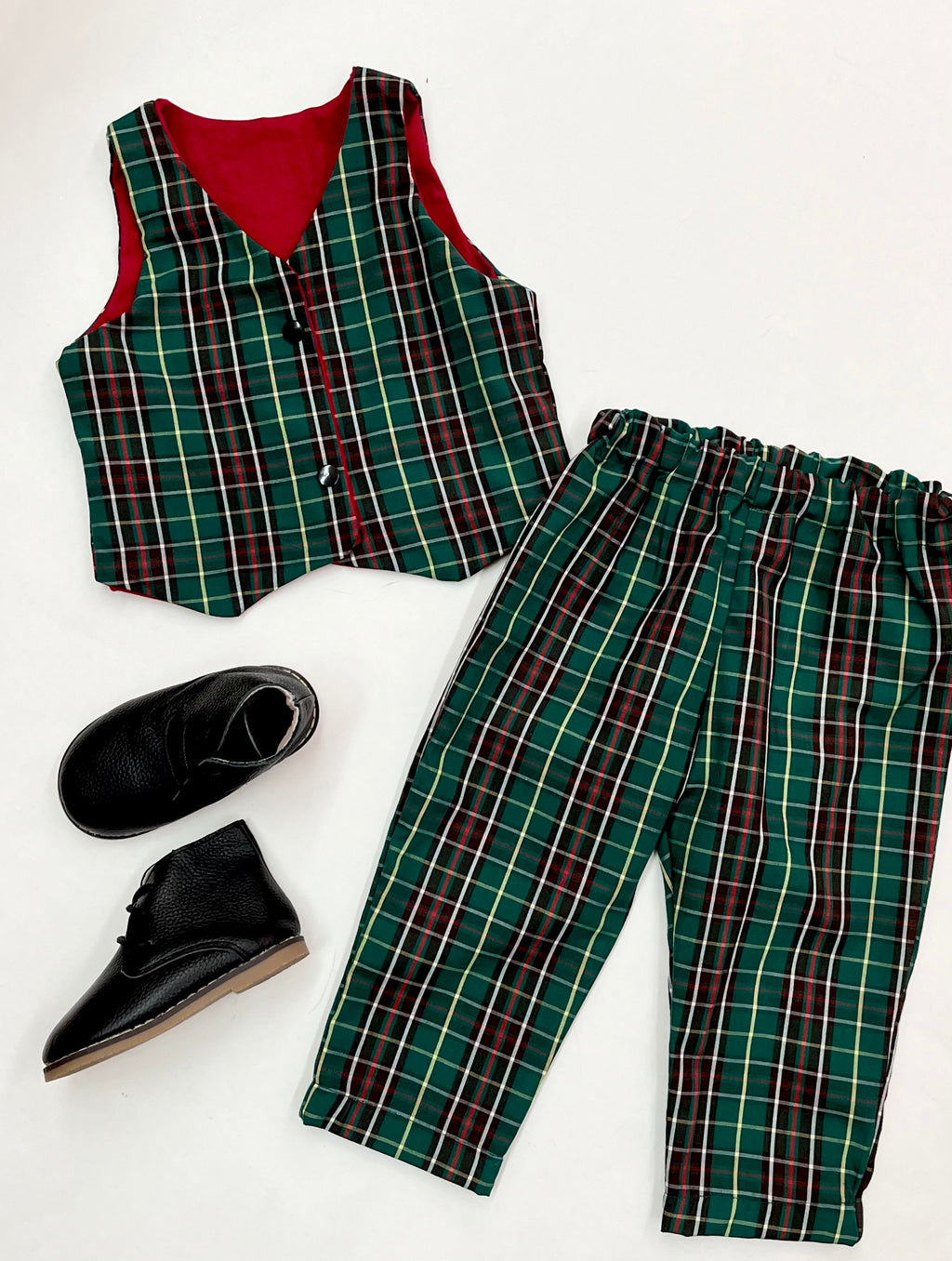 Tartan Vest & Pant Suit