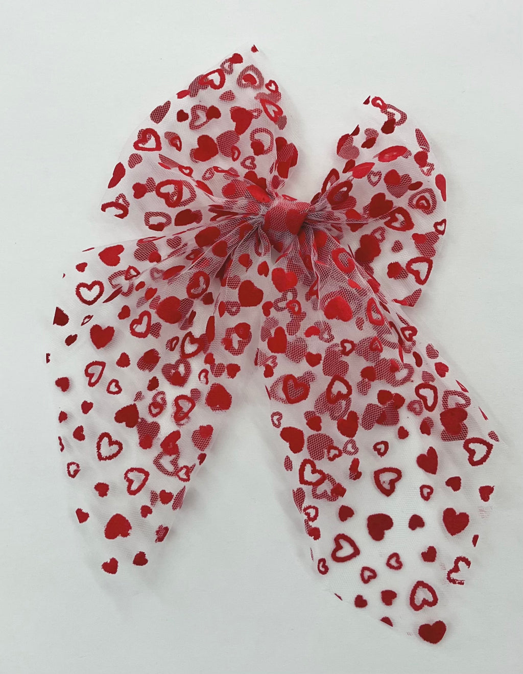 Confetti Hearts Longtail Bow