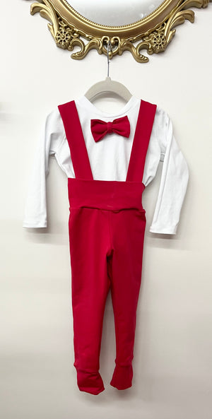 Suspender Suit (Black or Red)