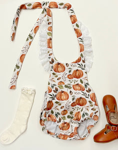 Pumpkin Ruffle Romper