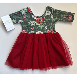 Pine Floral Tulle Dress