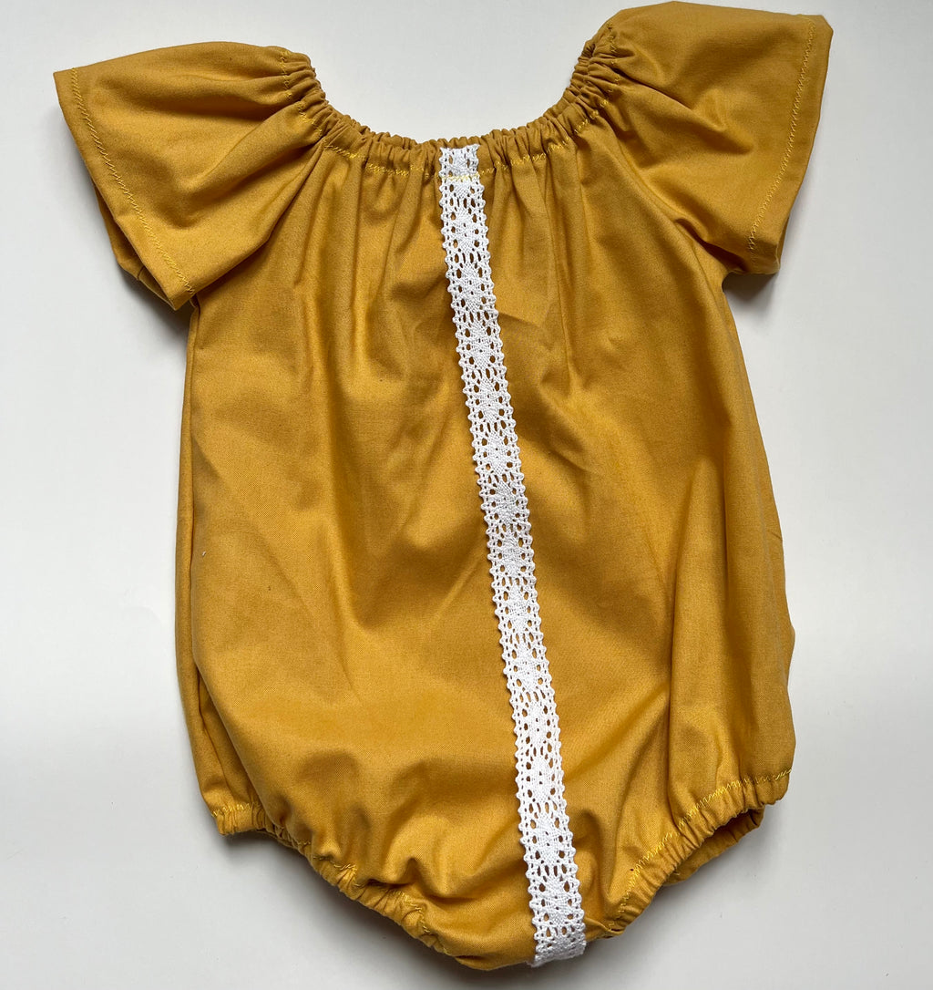 Mustard Lace Romper