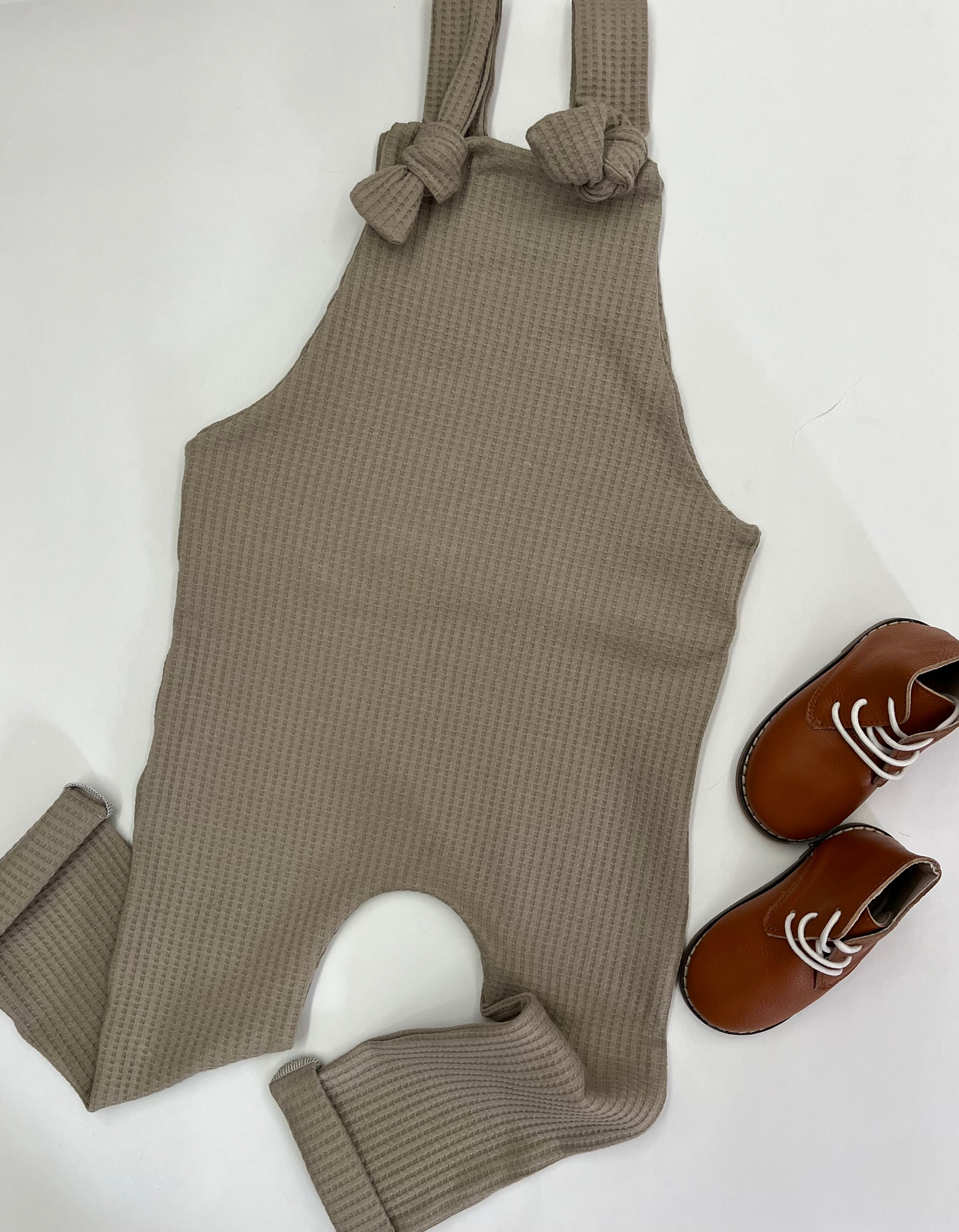 Waffle Knotted Pant Romper