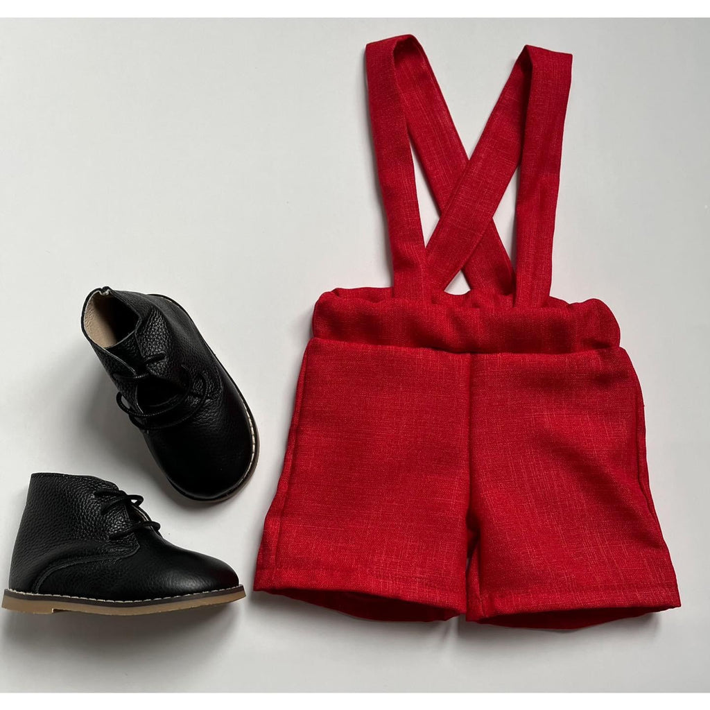 Red Suspender Short